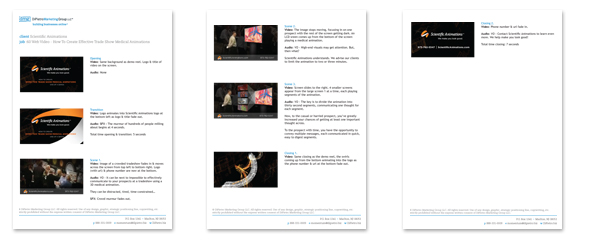 Web Video storyboard